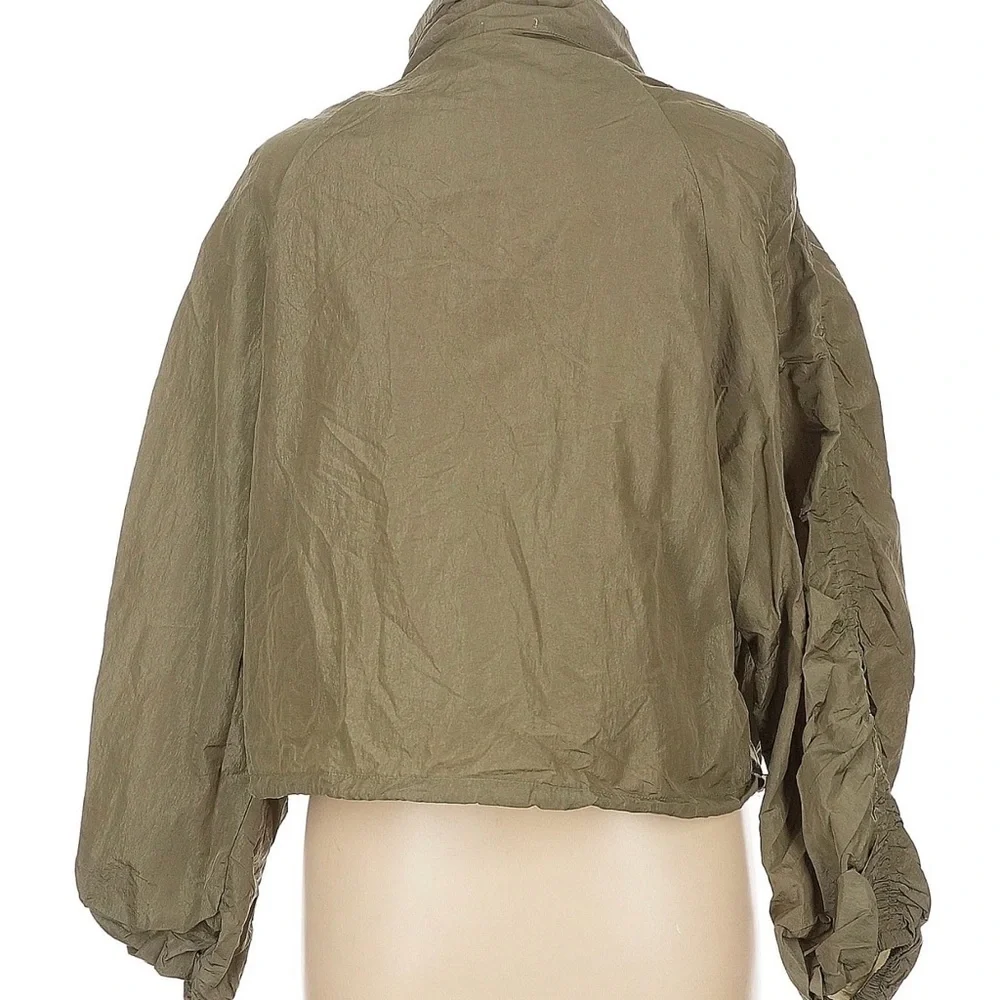 Olive Green Jacket Windbreaker - Picture 2 of 6